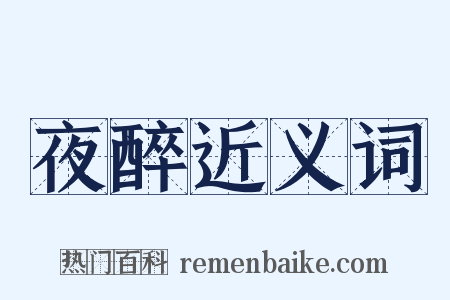 夜醉近义词是什么意思的图片